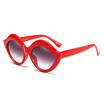 SHAUNA Lovely Women Lips Sharp Sunglasses Brand Designer Oversize Ladies Cat Eye Gradient Lens Eyeglasses