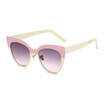 SHAUNA Fashion Double Color Metal Frame Women Cat Eye Sunglasses UV400