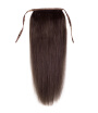 Remeehi 15" 30" Silky Straight High Ponytail with Drawstring Clip in Remy Human Hair Extensions Dark Brwon Color2 100g