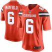 Mens Cleveland Browns Baker Mayfield Nike Orange 2018 NFL Draft Pick Game Jersey