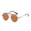 SHAUNA Ultralight Punk Style Women Rimless Sunglasses Vintage Men Round Red Tinted Lens Glasses UV400