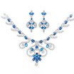 Aiyaya Fashion Jewelry High Quality Crystal Waterdrop Flower Sword Heart Snowflake Earrings And Necklace Sets