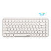 AJAZZ 308i Ivory White Bluetooth Wireless Mute Retro Typewriter Personality Round Chocolate Keycap Keyboard Suitable for Androi