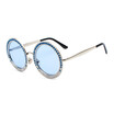 SHAUNA Luxury Crystal Decoration Women Super Round Sunglasses Oversize Ladies Gradient Lens Glasses UV400