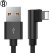 WH 90 Degree USB Cable For iPhone X 8 7 6 Charging Charger Wire Cord 3 in 1 Micro USB Cable Type-c USB Type C Cable Adapter