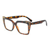 SHAUNA Rivet Decoration Women Square Glasses Frame Fashion Ladies Reading Eyeglasses Frames UV400