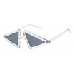SHAUNA Unique Women Triangle Sunglasses Fashion Men Clear Frame Pink Yellow Glasses Summer Styles UV400