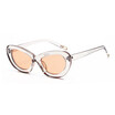 SHAUNA Transparent Frame Champagne Cat Eye Sunglasses Women UV400