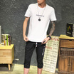 Damaizhang Brand Designer Men T-shirt with Shorts Summer Printed Cotton Slim Fit Man t-shirt Set Mens Clothing