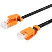 PowerSync CLN6GAF0150 Cat6 super six network cable anti-swing flat wire twisted pair gigantic black with orange 15 meters