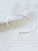 ONICE 925 Sterling Silver Bangle Features Lucky Cone Design WQZ006
