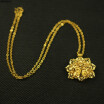 Golden Peacock Flower Pendant Necklaces