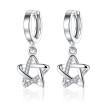 Earings Fashion Jewelry Star Shape Cubic Zirconia Earrings For Women Crystal Hoop Earring Best Gift For Her E58