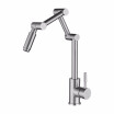 304 Stainless Steel Kitchen Faucet Rotating Folding Sink Washbasin Faucet