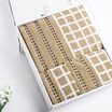 Matt towel home textiles cotton yarn-dyed wipes film imprint towel towel towel three-piece gift box brown
