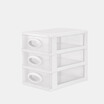 Rich home desktop storage box cosmetic box white 3-layer drawer storage office finishing box storage box