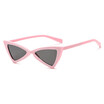 SHAUNA Laser Engraving Classic Women Triangle Sunglasses Fashion Men Clear Red Lens Glasses UV400