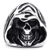 Hpolw Mens 316L Stainless Steel Rings Skull Punk Style Gothic Casted Cool Hell Death Skull Biker Ring Quality guarantee colo