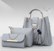 ZHANAO new womens bag European&American style shoulder bag solid color fashion beads tassels mother bag three-piece