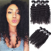 Star Show Hair Deep Wave Hair Weave Bundles 4 Bundles Peruvian Virgin Hair Extensions 7A Soft&Bouncy Hair Weaving 1B Color