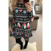 UK Stock Womens Christmas Jumper Mini Dress Santa Snowman Long Sleeves Ladies