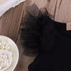 Kids Baby Girls Embroidered My Little Black Dress Bodysuit Romper Jumpsuit 0-18M