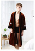 Winter velvet couple pajamas long sleeve medium thick robe home clothes