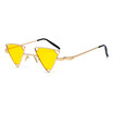 SHAUNA Vintage Punk Styles Women Triangle Sunglasses Fashion Men Hollow Out Red Lens Shades UV400