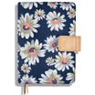 Kinbor cotton linen A5 hand book hand account notes diary with horizontal blank core blue&white DTB70003