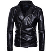 AOWOFS autumn new European&American style mens locomotive multi-zip leather jacket large size leather jacket B029