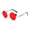 SHAUNA Classic Punk Style Women Round Sunglasses Retro Men Red TintedClear Lens Goggle Shades