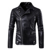 AOWOFS new fashion mens locomotive large size leather jacket leather jacket M-5XL B003