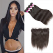 Glary Peruvian Straight With 13x4 Ear To Ear Lace Frontal Virgin Hair With Frontal Human Hair Unprocessed Straight Weaves