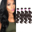 Glary Brazilian Virgin Hair Body Wave Bundles Human Hair Extensions Body Wave Brazilian Hair Weave 4 Bundles Natural Black