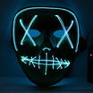 Adults Halloween Green LED Light Up Mask Halloween Costume Supplies for Festival Masquerade Cosplay Party Performance