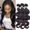 Body Wave Brazilian Virgin Hair 7A 3 Bundles Body Wave Hair Weaving 1B Color Soft&Bouncy Can Be Dyed&Bleached Hair Bundles