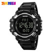 SKMEI For men sports watch health 3D Pedometer Heart Rate Monitor Calorie Counter 50 m Waterproof Digital LED Wrist Watch 1180