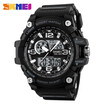 SKMEI Sports Watch For Men Fashion Multifunctional Chronograph Digital Quartz Watch with Double Display