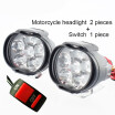 Motorcycle LED Headlight 12V 24V 6500K Car Headlamp Scooter Motor Fog Spotlight Waterproof Motorbike Spot Head Lights Lamp DRL