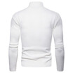 AOWOFS Europe code new foreign trade mens high lapel Slim bottoming shirt solid color knitted sweater YM007