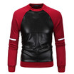 AOWOF foreign trade new fashion head set leather hooded sweater coat D030