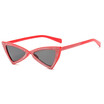 SHAUNA Laser Engraving Classic Women Triangle Sunglasses Fashion Men Clear Red Lens Glasses UV400