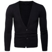 AOWOFS Europe code new foreign trade mens slim knit cardigan V-neck sweater bottoming shirt spot wholesale YM009