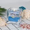 Gong Xun romantic jelly candle birthday confession home creative layout seeking love wedding decoration candlelight dinner square ocean handmade candle blue ocean shell two gift box