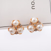 womens earrings clipsRice white pearl rose gold clip on earrings simulated pearlbowknot cushion without pierced ear clip
