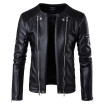 AOWOFS OU code 2018 new fashion mens locomotive leather clothing tide brand leather jacket coat large size B001