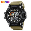 SKMEI Sports Watch For Men Fashion Multifunctional Chronograph Digital Quartz Watch with Double Display