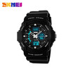 SKMEI Brand For Men Sports Vintage Watch LED Jelly Military Uniform Mens Watches Wrist Watch 50m Waterproof Student Watch