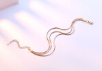 Hot Sale Rose GoldSilver Color Alloy Multilayer Bracelets Snake Chain Charm Bracelets For Women Personality Jewelry