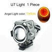 1Pcs 125w Motorcycle LED U7 Headlight Motorbike Spot Headlamp 12V 6500K 3000lm Motorcycle auxiliary Driving Light moto Fog Lamp